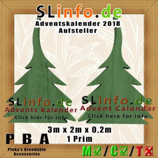 SLinfo.de Adventskalender 2018 Aufsteller