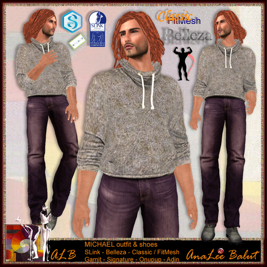 ALB MICHAEL outfit - Belleza Jack Classic / Fitmesh SLink male Signature gianni Onupup Adin FitMesh Gamit ocacin