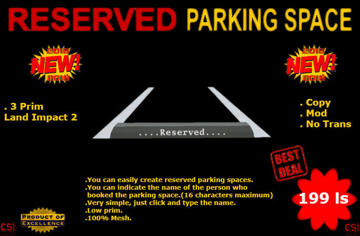 Reserved Parking Space (box)