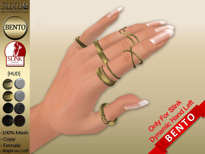 [SuXue] Bento Rings Berthe with [HUD] For Slink Dynamic Hands