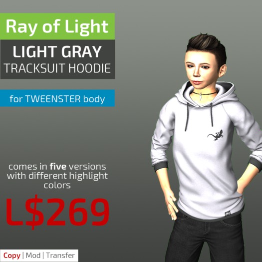 (RL) Tracksuit Hoodie (light gray)