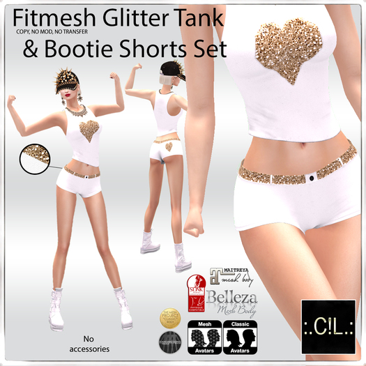 Disco Cutiness Top & Booty Shorts Set :.C!L.: