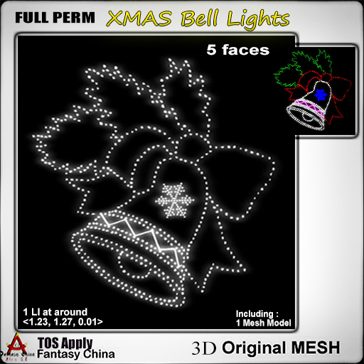 FC- Full Perm Mesh XMAS Bell Lights 