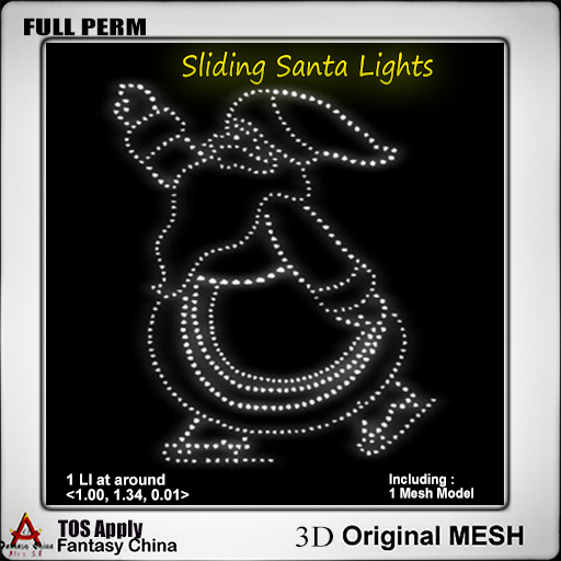Full Perm Sliding Santa Lights 