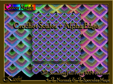 Crochet Scales Edged Alpha Textures