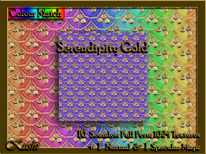 !Kushi! SerendipityGOLD Textures -WEAR TO UNPACK