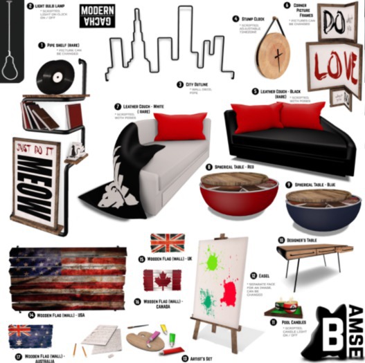 B: Modern Gacha  COMPLETE SET INC 2 RARES