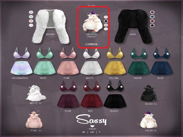 -Pixicat- Sassy.Unicorn (Hold) RARE