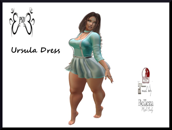 PSD! Ursula Dress Blue N White