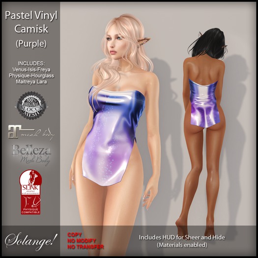 Solange! - PASTEL VINYL Camisk - PURPLE