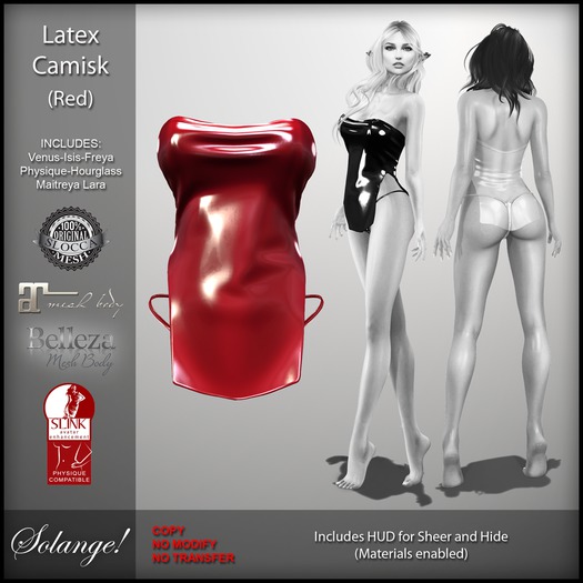 Solange! - LATEX Camisk - RED