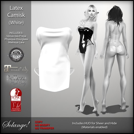 Solange! - LATEX Camisk - WHITE