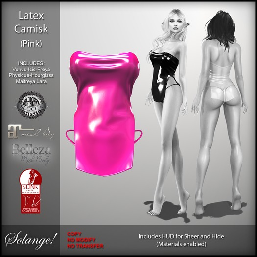 Solange! - LATEX Camisk - PINK