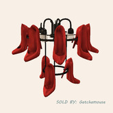 -David Heather-Stiletto Chandelier/Red