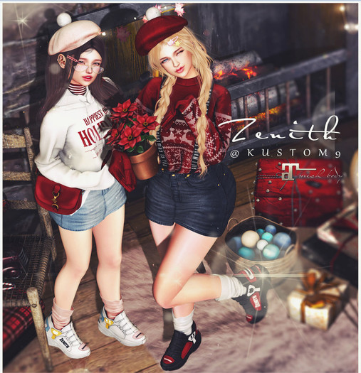 =Zenith=plaid beret hat (Black)