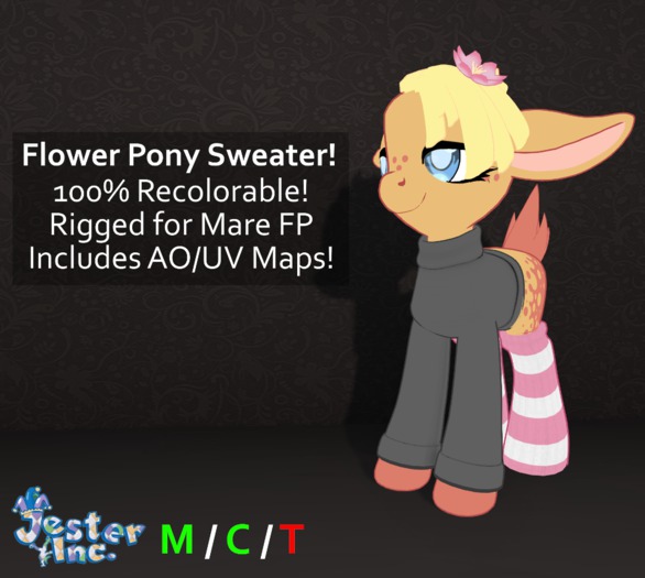 [Jester Inc.] Flower Pony Sweater! - BOXED
