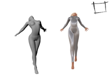 Full Perm Bento Standing Arched Back Dynamic Dance Pose