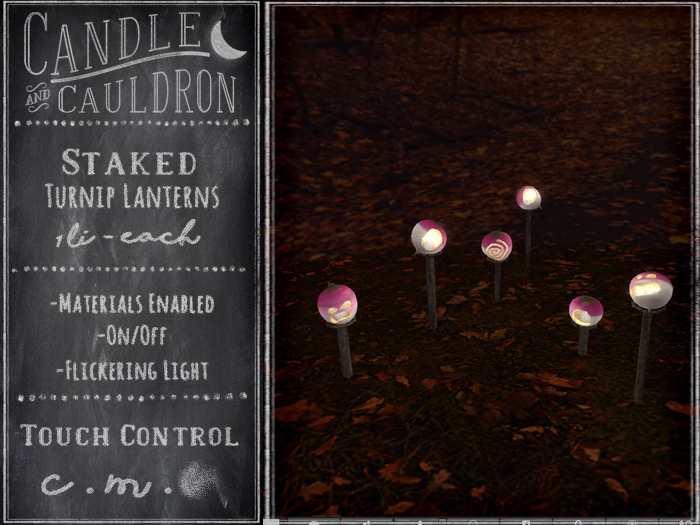 {C&C} Staked Turnip Lanterns