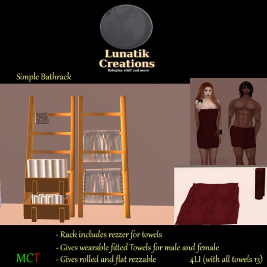 LC Bathrack 1 Wood(boxed)