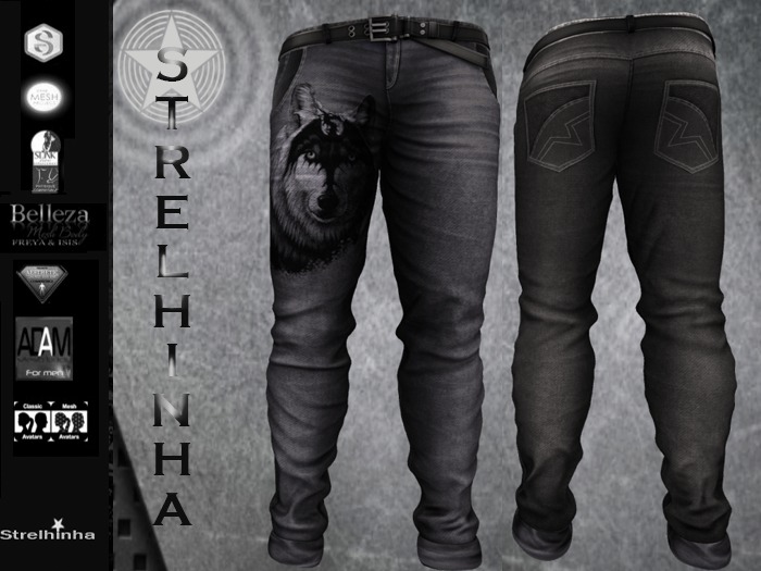 PANTS MAN WOLF BLACK FACE