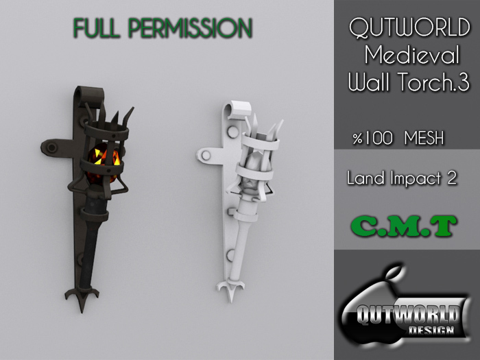 .::QUTWORLD Medieval Wall Torch_3::.FP 