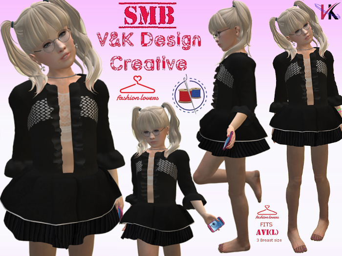 V&K Design SMB/AVI(L) Annika Black Dress