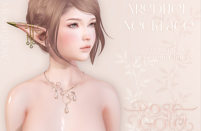 Moonglow - Aredhel Necklace (Rose Gold)