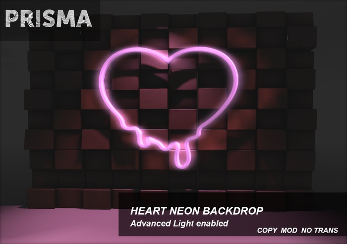 PRISMA - Heart Neon Backdrop box