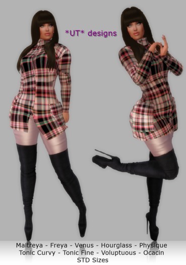 *UT* Pink Chess Winter Outfit