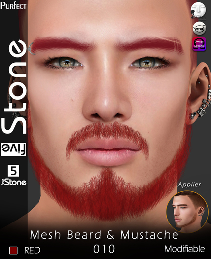 Five Stone Mesh Beard 010 Red