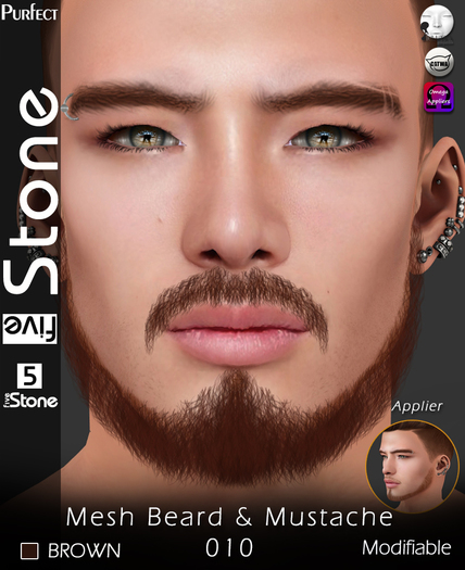 Five Stone Mesh Beard 010 Brown
