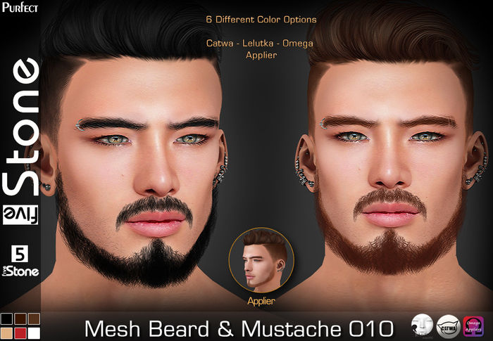 Five Stone Mesh Beard 010 Black