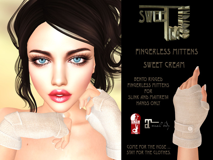 Sweet Tea Fingerless Mittens Sweet Cream (add me )