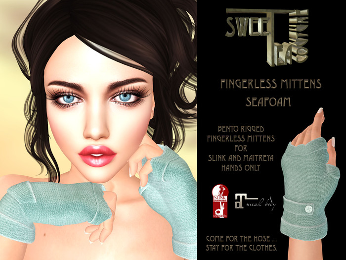 Sweet Tea Fingerless Mittens Seafoam(add me )