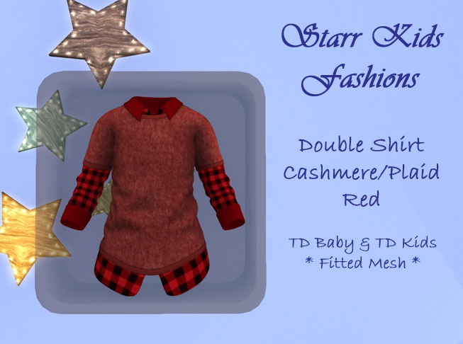 Starr Kids Double Shirt Cashmere/Plaid RED