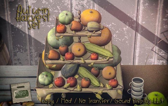 crate Autumn Harvest Set ~ Gourd Display