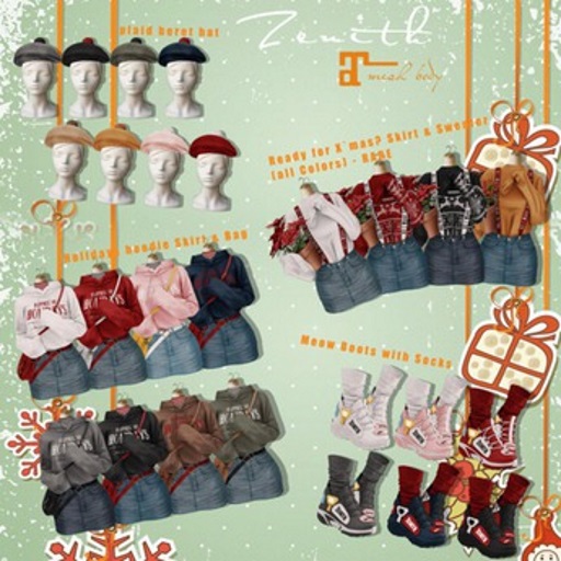 =Zenith=Ready for X`mas? Skirt & Sweater (all Color)Lara - RARE