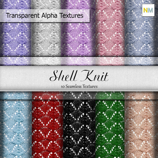 Second Life Marketplace - Shell Knit 10 Seamless Transparent Alpha ...