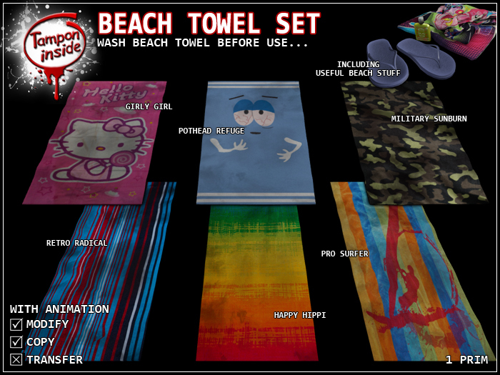 [Tampon Inside] Beach Towel Set