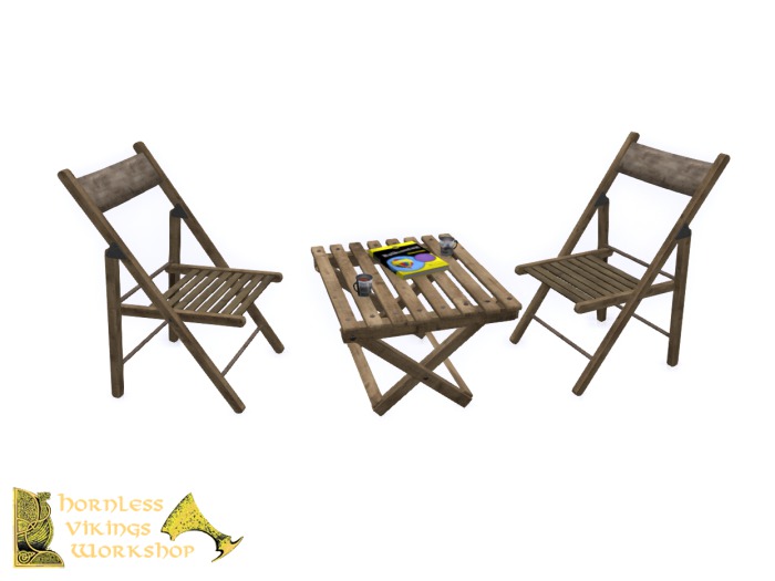 [HVW] Chair_02 - Folding chair set