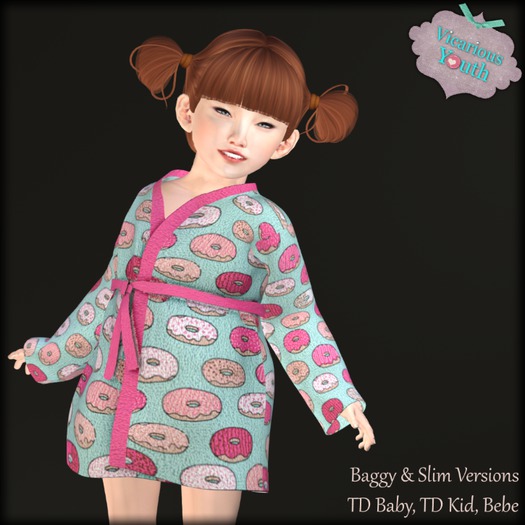 Second Life Marketplace {V*Y} Bathrobe Donuts (toddler)