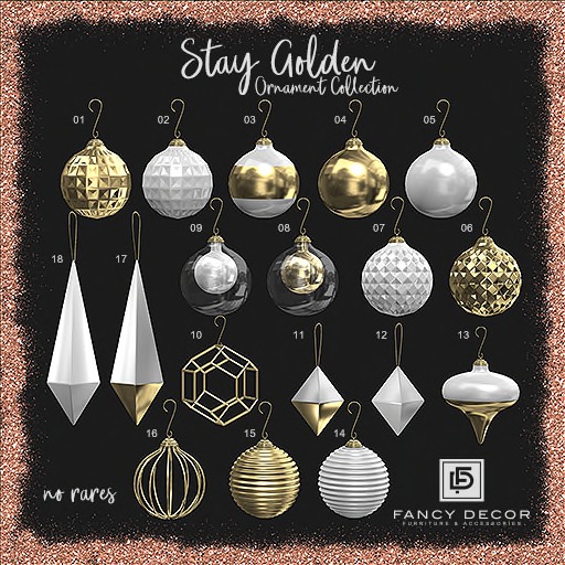 15 Fancy Decor: Ridged Bauble (gold)