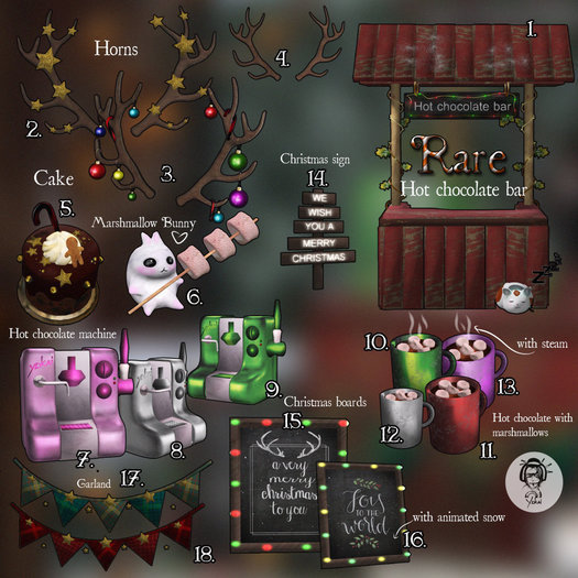 7.Yokai - Happy Holidays  - hot chocolate machine (pink)