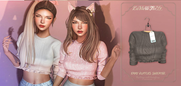 Tee*fy Emmy Ruffles Sweater - ash