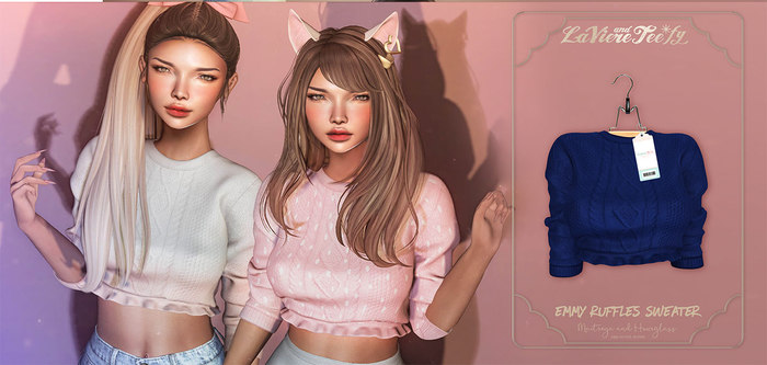 Tee*fy Emmy Ruffles Sweater - Cblue