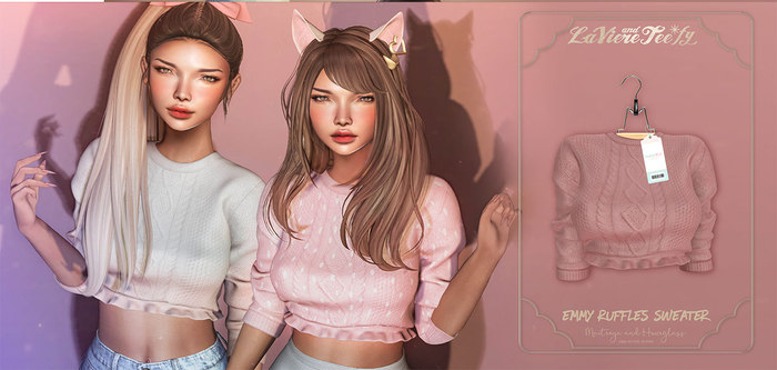 Tee*fy Emmy Ruffles Sweater - Dustrose