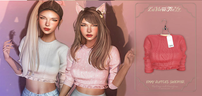 Tee*fy Emmy Ruffles Sweater - Blush