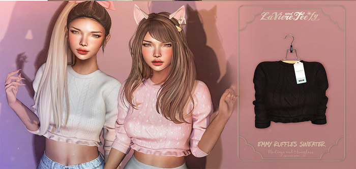 Tee*fy Emmy Ruffles Sweater - Chocolate