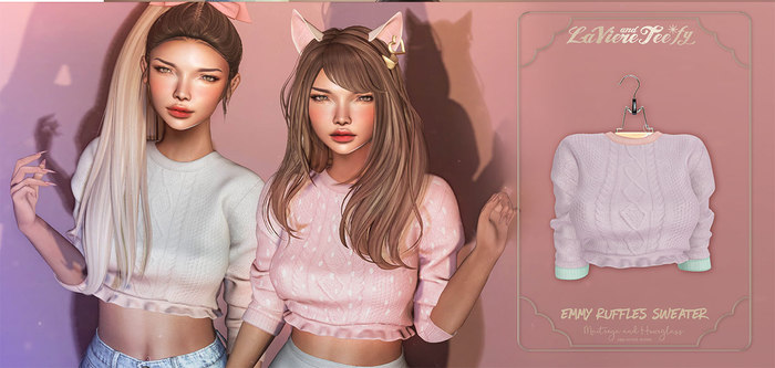 Tee*fy Emmy Ruffles Sweater - pastel block