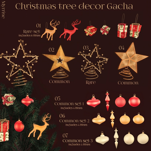 01 Christmas tree decor - set RARES (boxed)